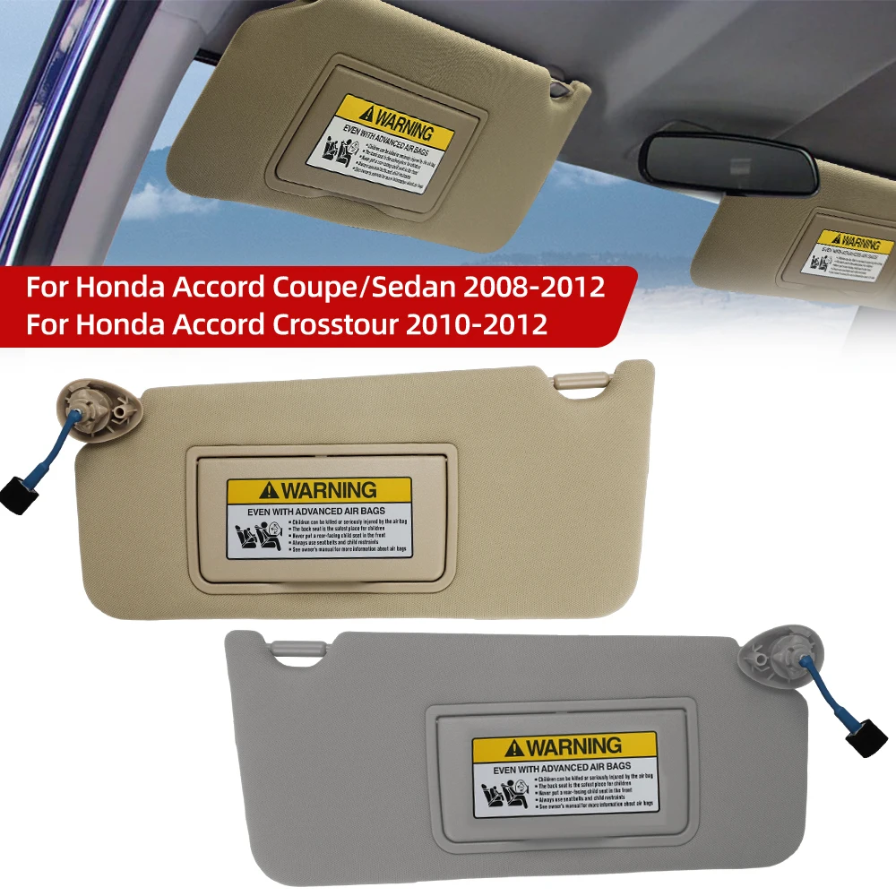 Avto Sunvisor Sončnega Levi Desni Strani Voznika Osebnih Strani Za Honda Accord 2008 - 2011 2012 Sivo Bež Sonce Odtenek Accesseries