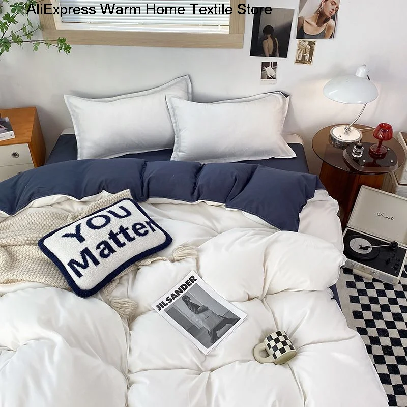 Nordijska barva posteljnina, ravno posteljo posteljnina, dol rjuhe kritje, enojna in dvojna plast polni velikosti posteljnina, barva posteljnina