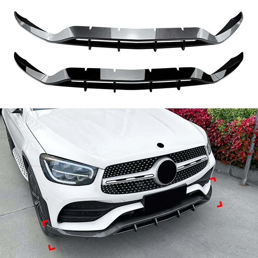 Sprednji Odbijač Lip Spojler Razdelilniki Difuzor Črnih Ogljikovih Vlaken Vzorec Za Mercedes Benz GLC X253 C253 W253 Coupe 2020-2022 Leto