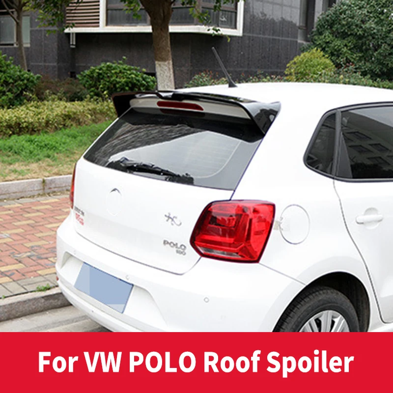 za VW Volkswagen POLO 6R Spojler 2011 Do 2017 Visoko Kakovostne ABS Spojler Za Ogljikovih Vlaken Black DIY Barve Polo Spoile
